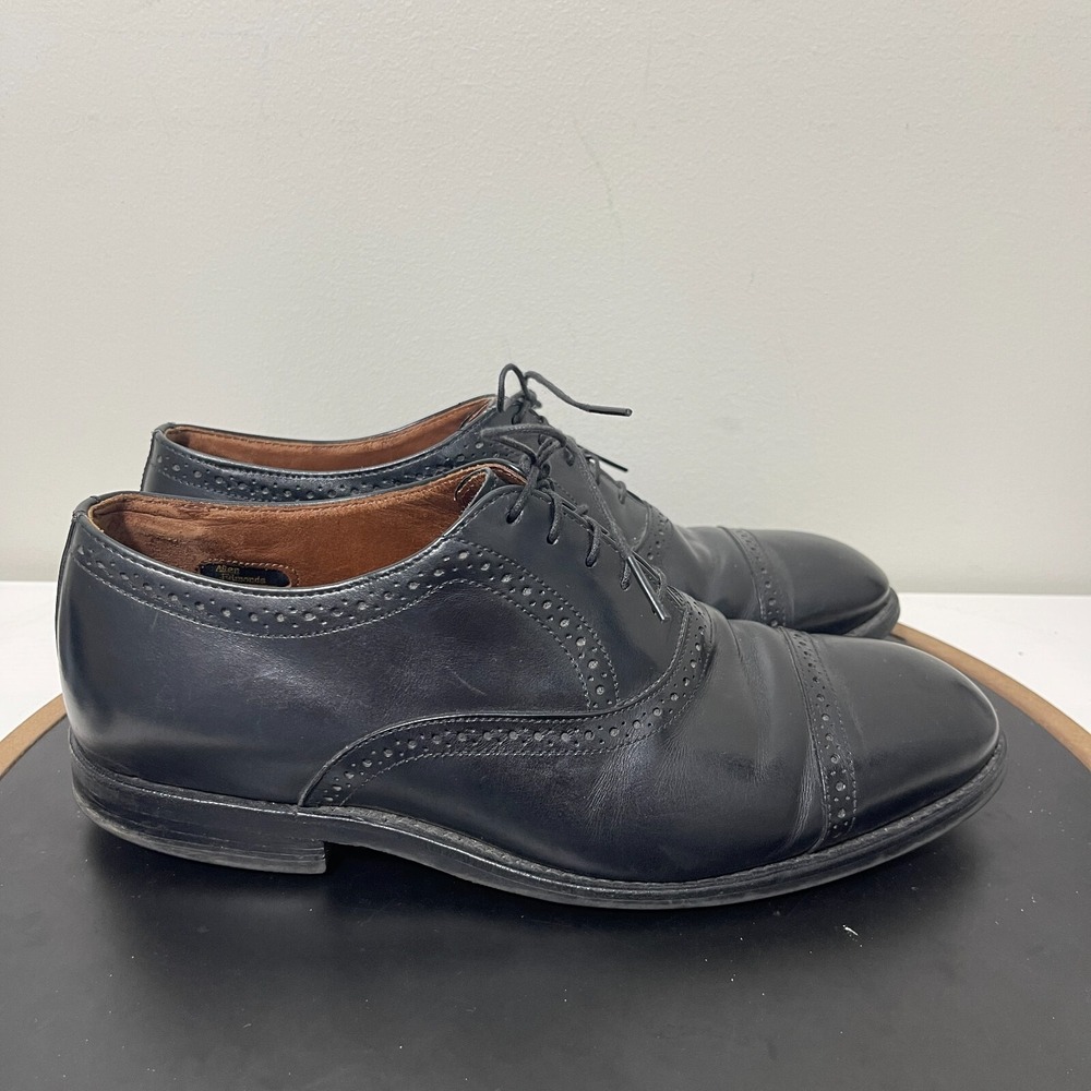 Allen Edmonds Van Ness Men 8 Cap Toe Oxford Black Leather Dress Shoes Classic